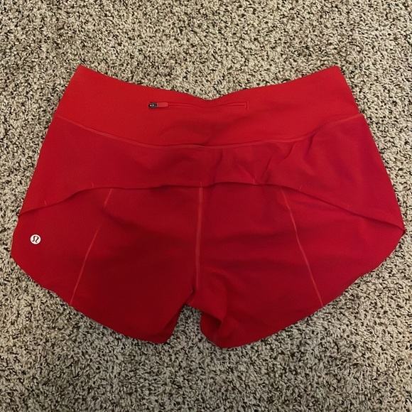 Lululemon Speed Shorts in Dark Red - Picture 2 of 3